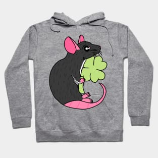 Lucky Clover Rat (Full Color Version 3) Hoodie